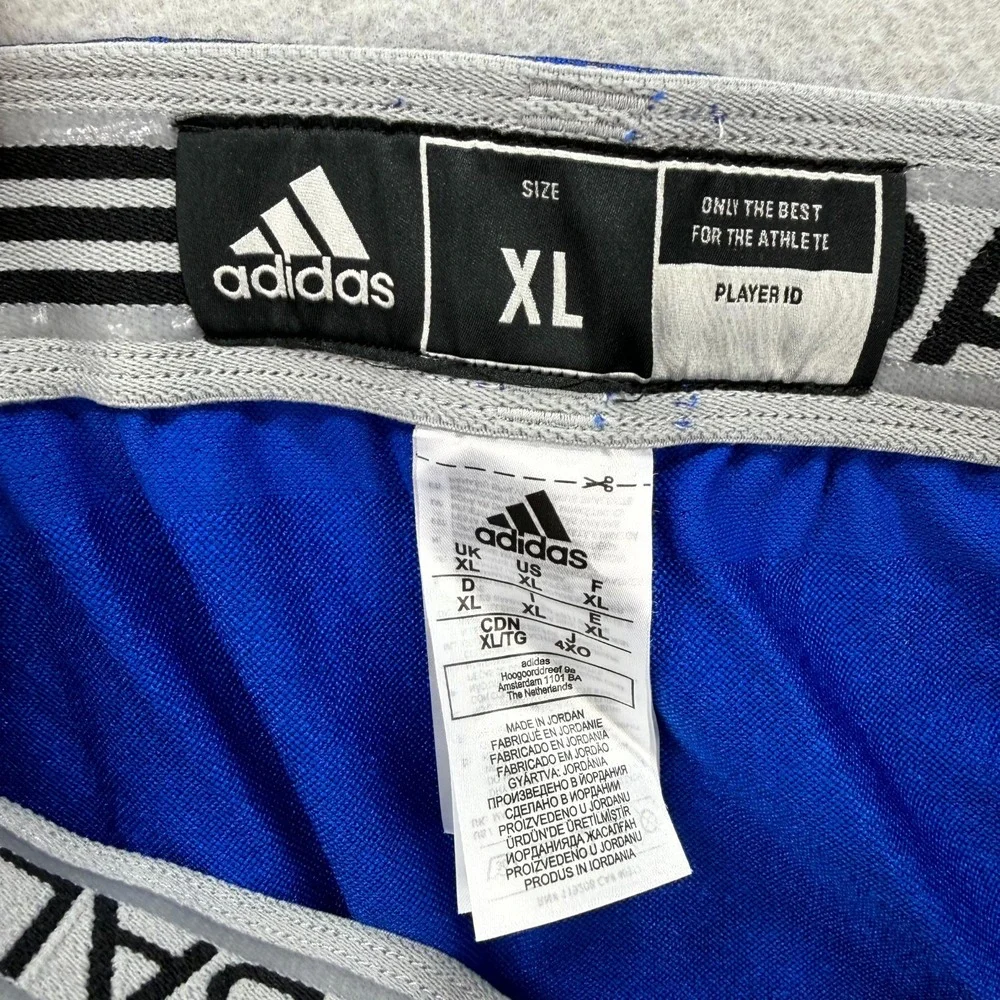 Adidas Integrated Football Pants Mens XL Fits 28x16* Blue Crop Drawstring Waist